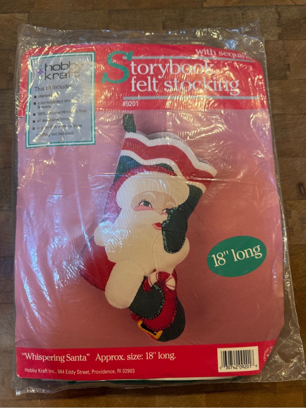 Whispering Christmas Santa Storybook Felt Stocking Craft Kit Holiday Project